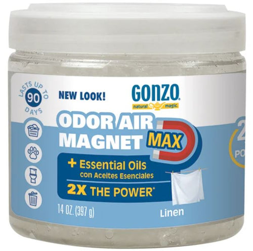 Gonzo Natural Magic Odor Air Magnet Max Absorbing Gel Linen Scent 397g