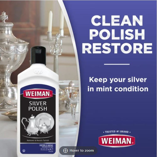 Weiman Silver Polish Cleaner Tarnish Remover for Antique Jewellery & Silver 28oz