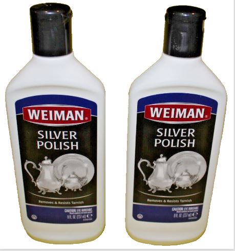 2 x Weiman Silver Polish Cleaner Tarnish Remover for Jewellery Copper Brass 28 oz