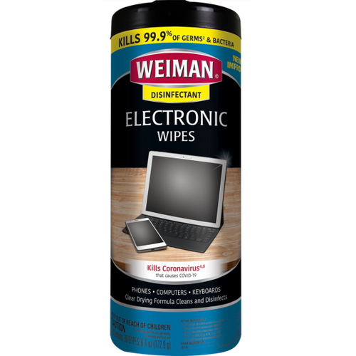 WEIMAN DISINFECTANT ELECTRONIC WIPES - 30 COUNT KEYBOARDS MOUSE SCREENS PHONES
