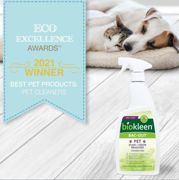 BIOKLEEN BACOUT PET STAIN & ODOR REMOVER FOAMING SPRAY LARGE 32OZ