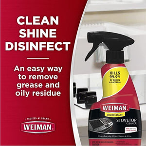 WEIMAN GLASS, INDUCTION, SMOOTH SURFACE COOK TOP DAILY CLEANER SPRAY 355 ml