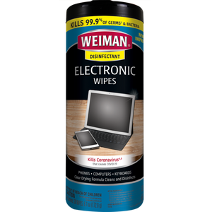 WEIMAN DISINFECTANT ELECTRONIC WIPES - 30 COUNT KEYBOARDS MOUSE SCREENS PHONES